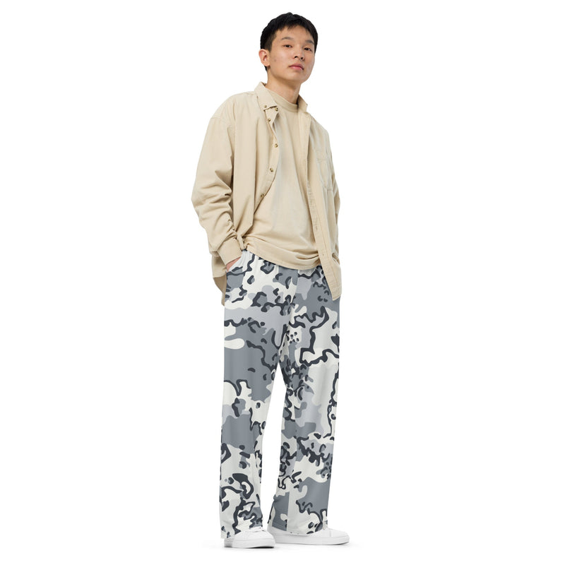 Alaska Chocolate Chip Arctic CAMO Unisex Wide-Leg Leisure Pants - Pant