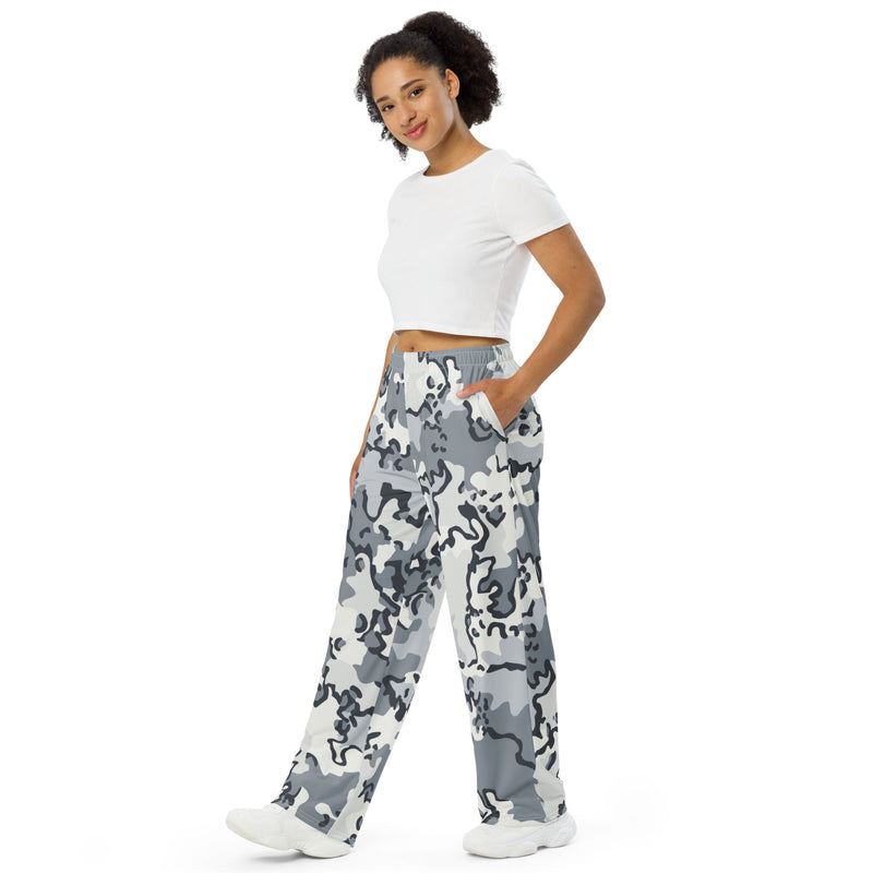 Alaska Chocolate Chip Arctic CAMO Unisex Wide-Leg Leisure Pants - Pant