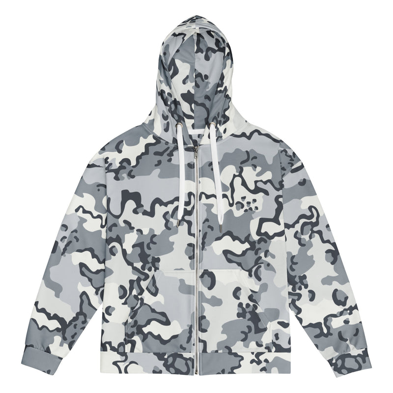 Alaska Chocolate Chip Arctic CAMO Unisex Zip Hoodie - 2XS