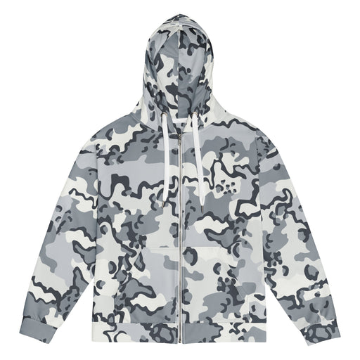 Alaska Chocolate Chip Arctic CAMO Unisex Zip Hoodie - 2XS