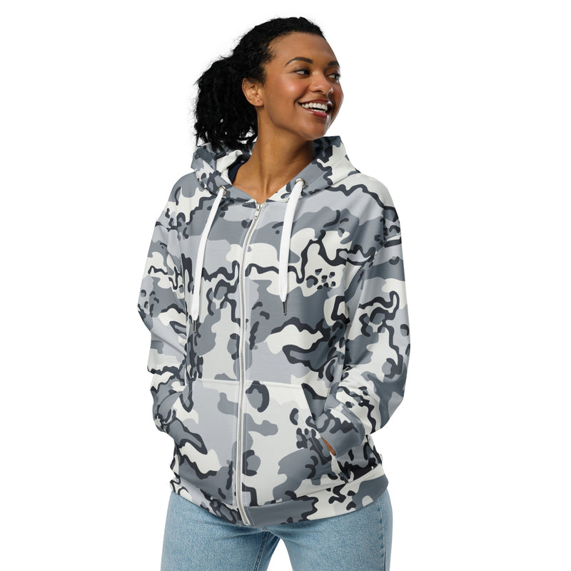 Alaska Chocolate Chip Arctic CAMO Unisex Zip Hoodie