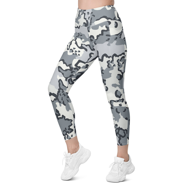 Alaska Chocolate Chip Arctic CAMO Womens Leggings with Pockets - Women