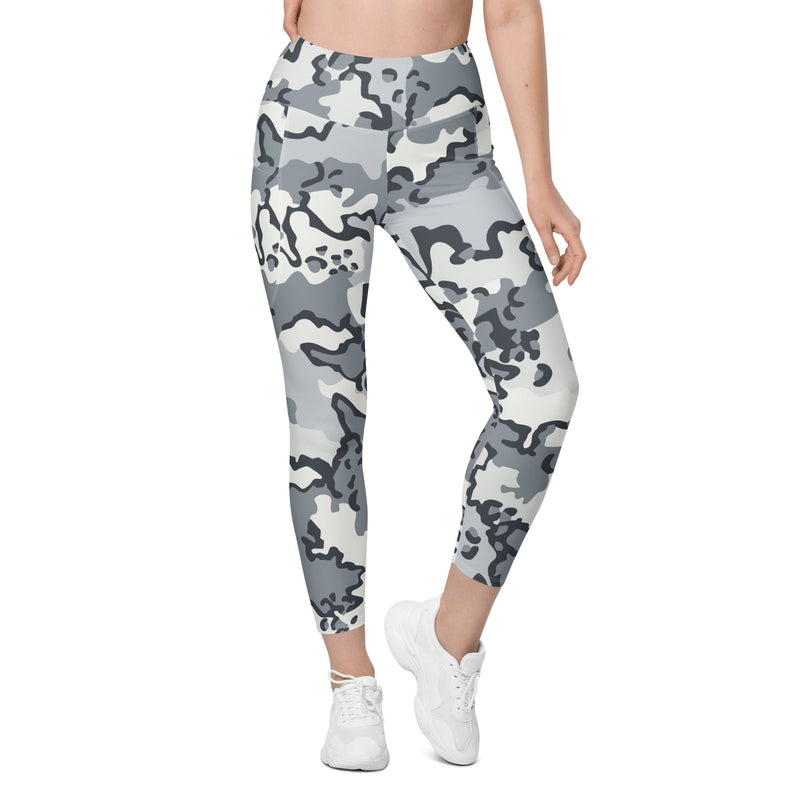 Alaska Chocolate Chip Arctic CAMO Womens Leggings with Pockets - Women