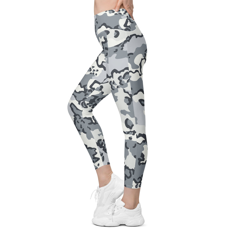 Alaska Chocolate Chip Arctic CAMO Womens Leggings with Pockets - Women