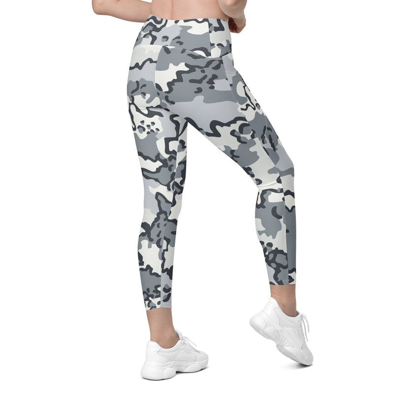 Alaska Chocolate Chip Arctic CAMO Womens Leggings with Pockets - Women