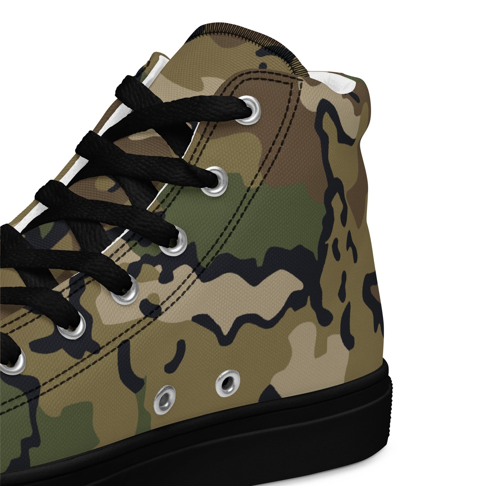 Alaska Chocolate Chip Multi-terrain CAMO Mens high top canvas shoes - High Top Canvas Shoes
