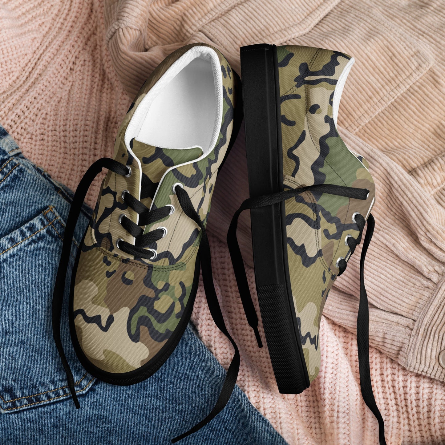 Alaska Chocolate Chip Multi-terrain CAMO Mens Lace-Up Canvas Shoes - Lace-up