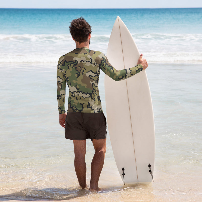Alaska Chocolate Chip Multi-terrain CAMO Mens Long-Sleeve Rash Guard