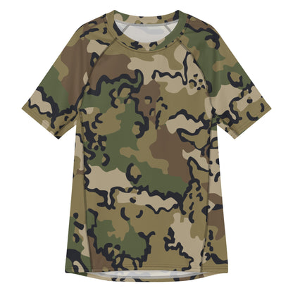 Alaska Chocolate Chip Multi-terrain CAMO Mens Short-Sleeve Rash Guard - 2XS - Short-sleeve Guards