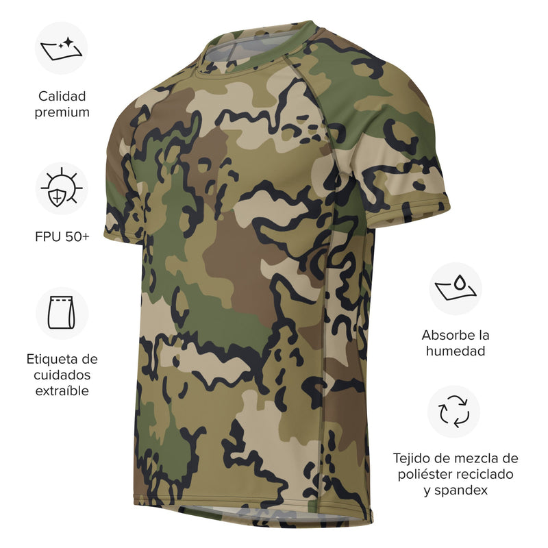 Alaska Chocolate Chip Multi-terrain CAMO Mens Short-Sleeve Rash Guard