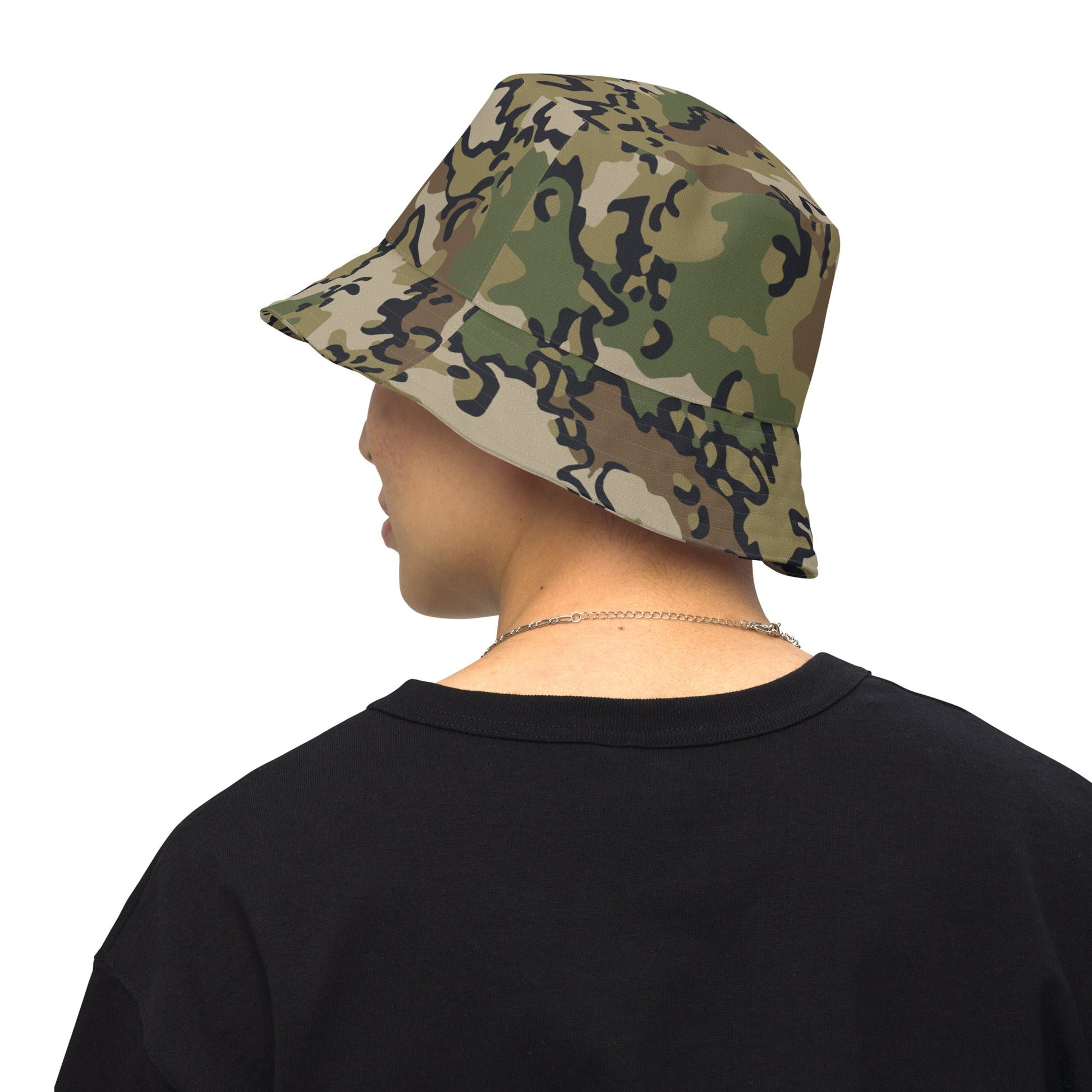 Alaska Chocolate Chip Multi-terrain CAMO Reversible bucket hat - S/M - Bucket Hats
