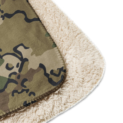 Alaska Chocolate Chip Multi-terrain CAMO Sherpa Blanket
