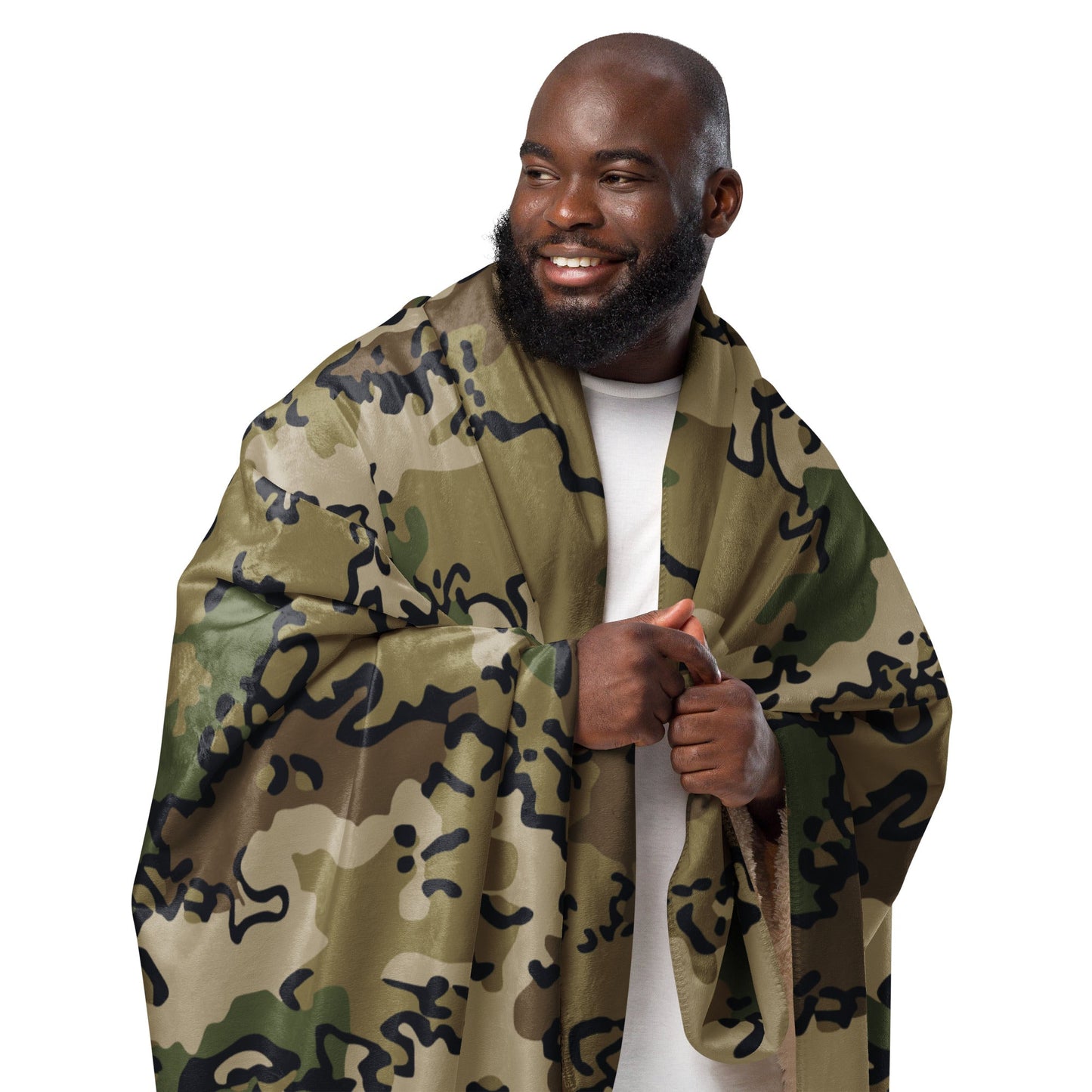 Alaska Chocolate Chip Multi-terrain CAMO Sherpa Blanket