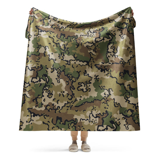 Alaska Chocolate Chip Multi-terrain CAMO Sherpa Blanket - 60″×80″