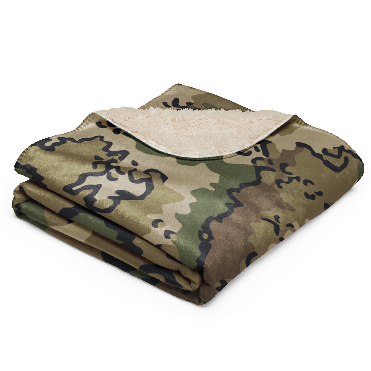 Alaska Chocolate Chip Multi-terrain CAMO Sherpa Blanket