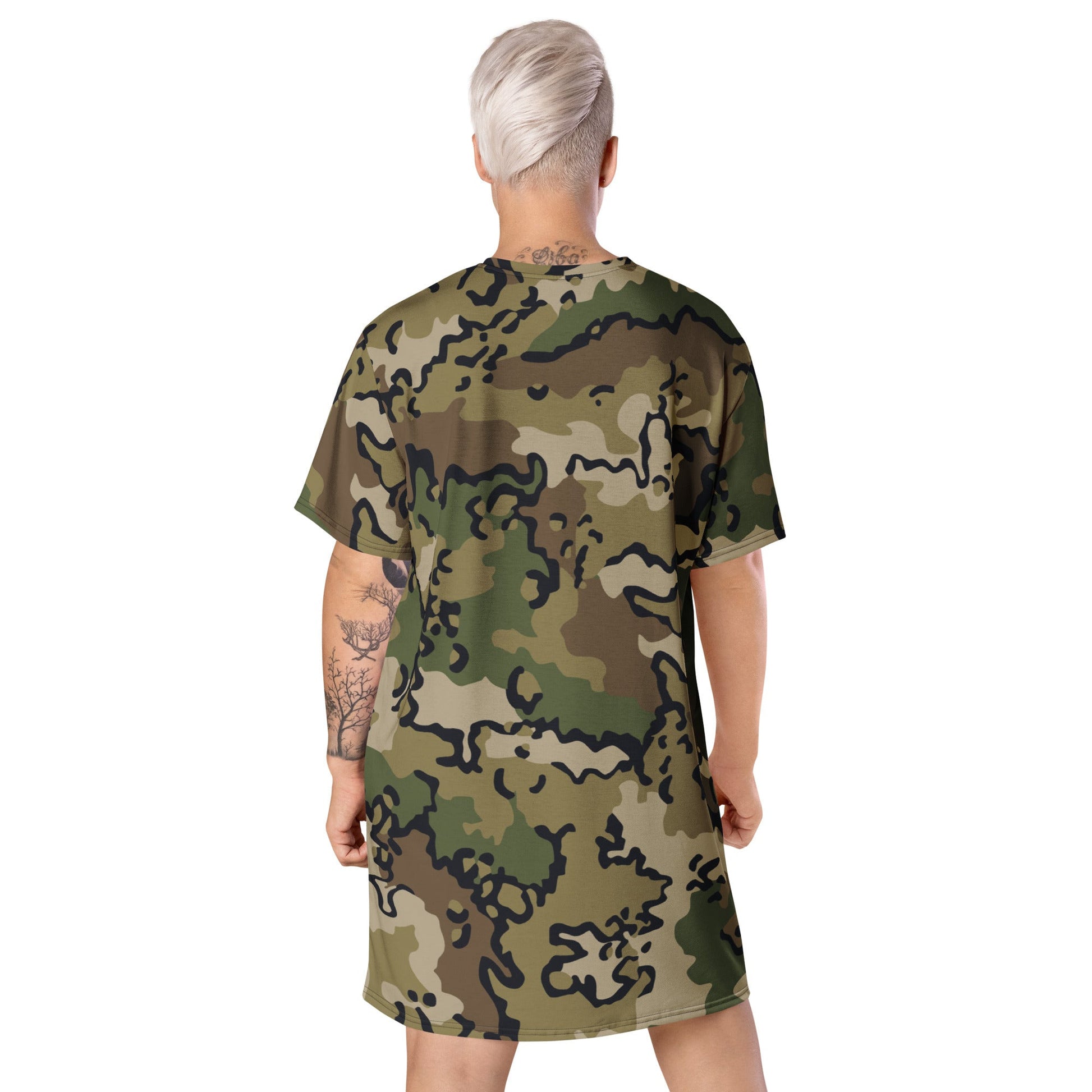 Alaska Chocolate Chip Multi-terrain CAMO T-shirt dress - Womens T-Shirt Dresses