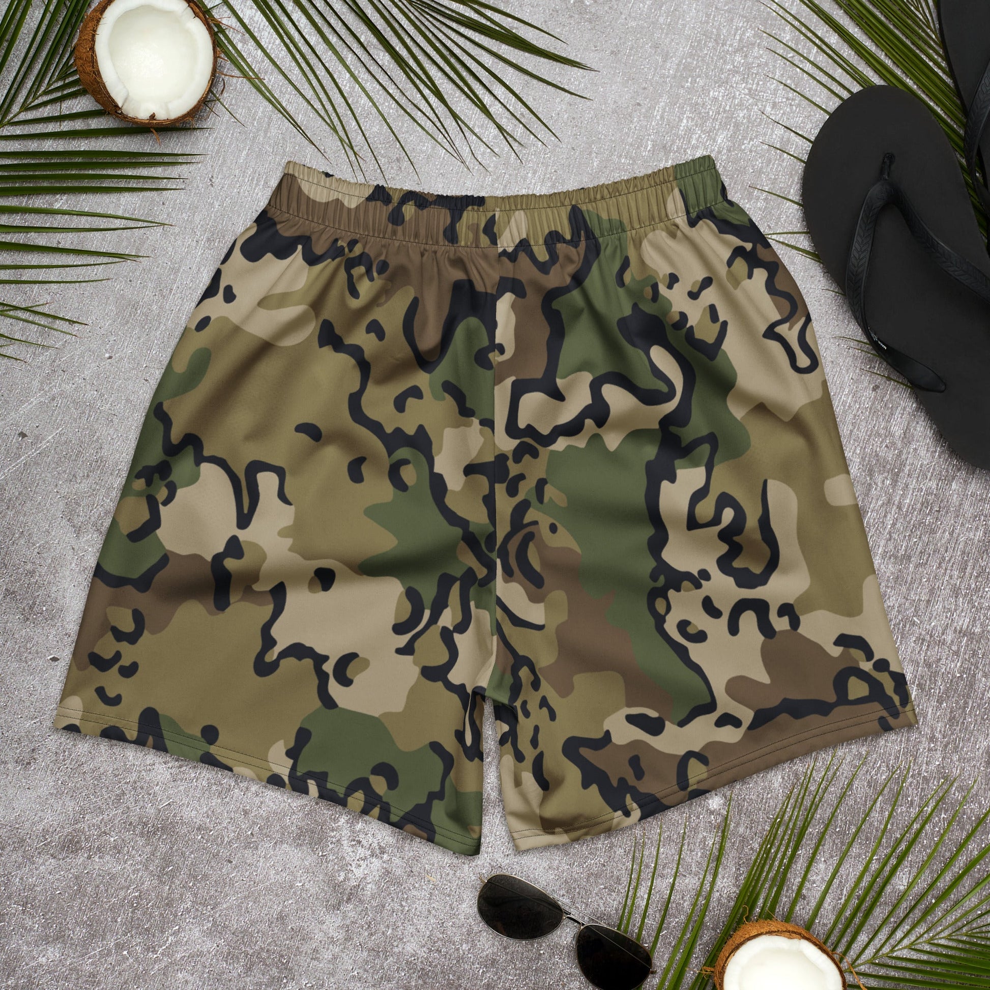 Alaska Chocolate Chip Multi-terrain CAMO Unisex Athletic Long Shorts