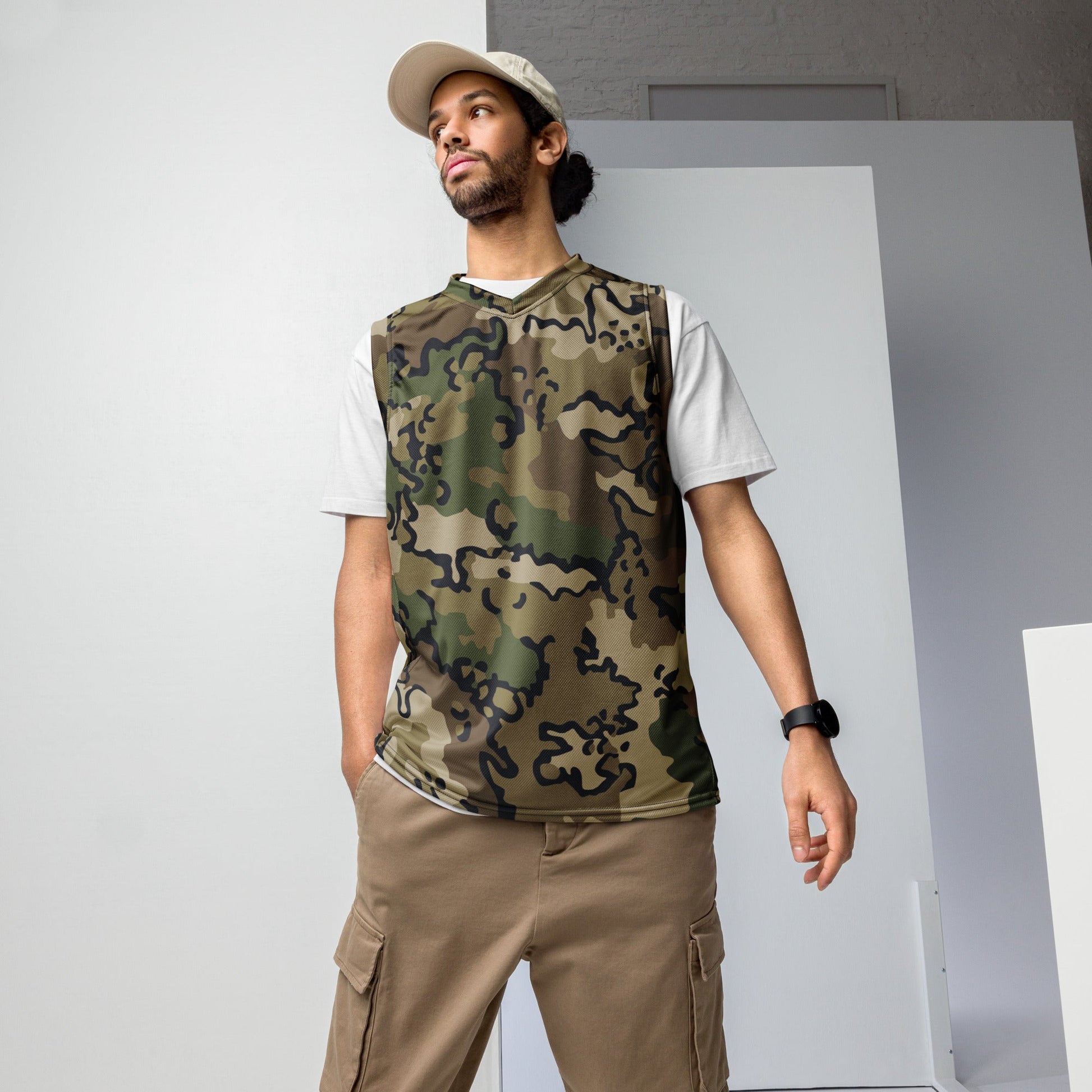 Alaska Chocolate Chip Multi-terrain CAMO unisex basketball jersey - 2XS - Basketball Jerseys