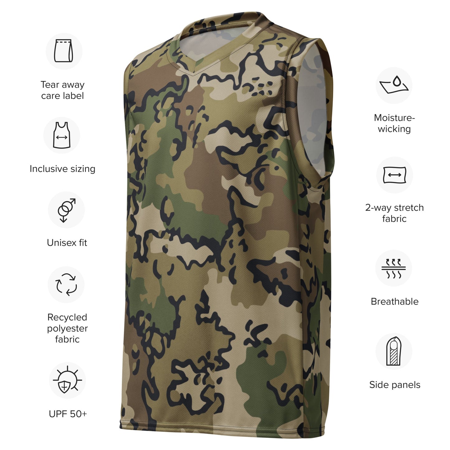 Alaska Chocolate Chip Multi-terrain CAMO unisex basketball jersey - Basketball Jerseys