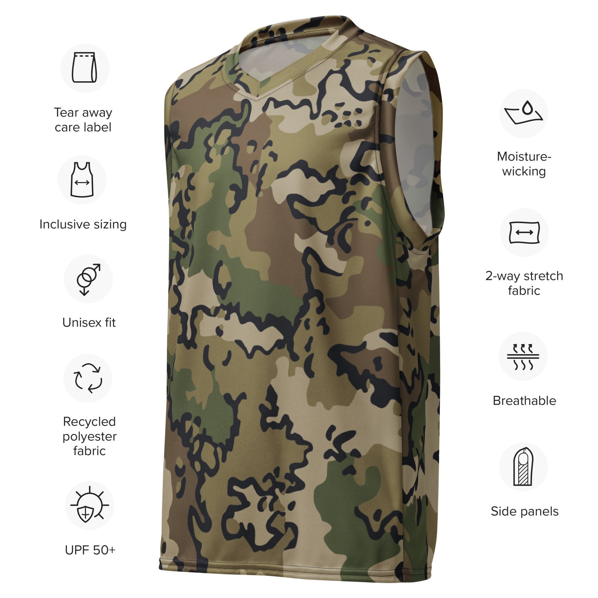 Alaska Chocolate Chip Multi-terrain CAMO unisex basketball jersey - Basketball Jerseys