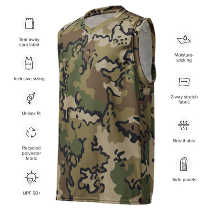 Alaska Chocolate Chip Multi-terrain CAMO unisex basketball jersey - Basketball Jerseys