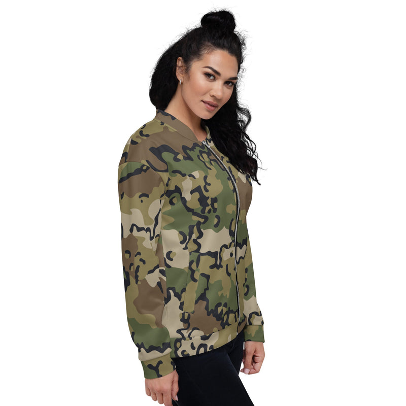 Alaska Chocolate Chip Multi-terrain CAMO Unisex Bomber Jacket