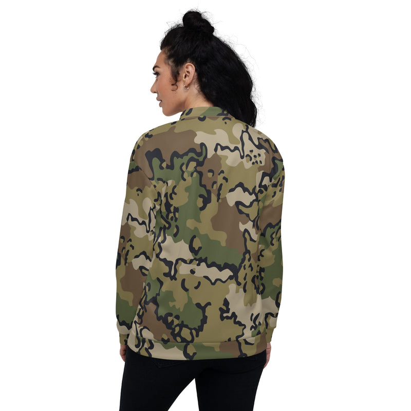 Alaska Chocolate Chip Multi-terrain CAMO Unisex Bomber Jacket