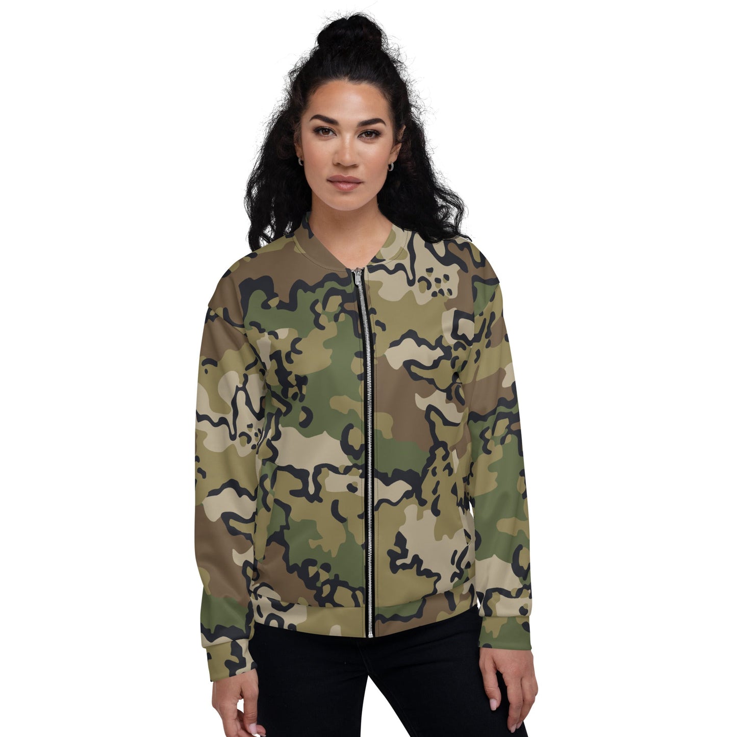 Alaska Chocolate Chip Multi-terrain CAMO Unisex Bomber Jacket - Jackets