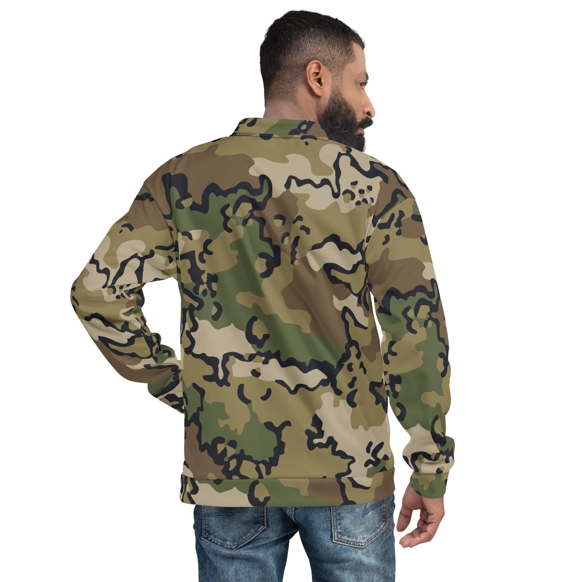 Alaska Chocolate Chip Multi-terrain CAMO Unisex Bomber Jacket - Jackets