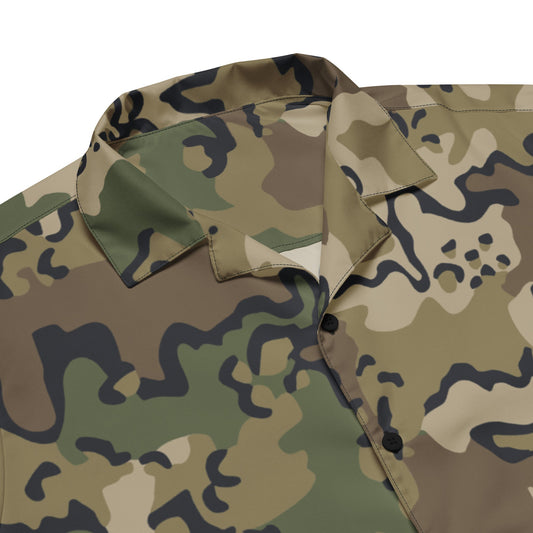 Alaska Chocolate Chip Multi-terrain CAMO Unisex button shirt - Button Shirts