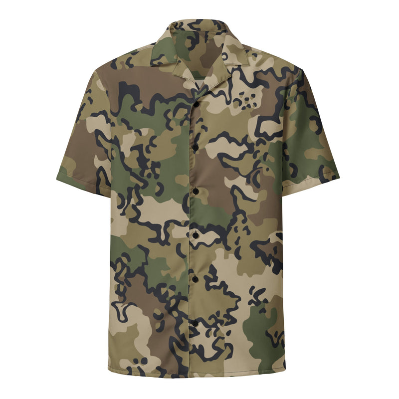 Alaska Chocolate Chip Multi-terrain CAMO Unisex Short-Sleeve Button Shirt