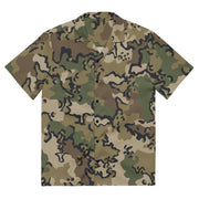 Alaska Chocolate Chip Multi-terrain CAMO Unisex Short-Sleeve Button Shirt - 2XS