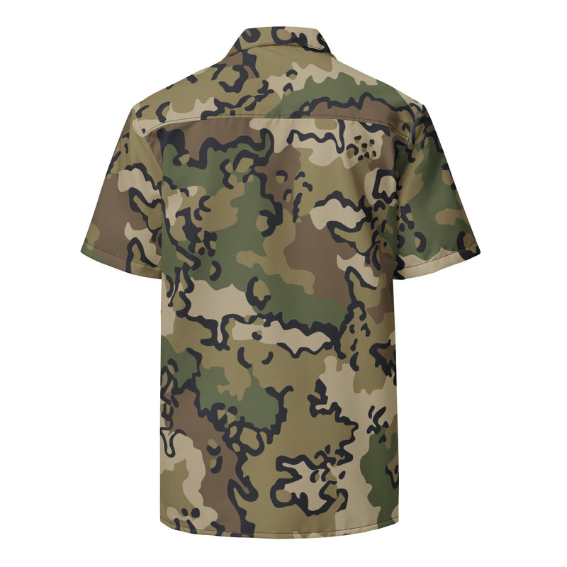 Alaska Chocolate Chip Multi-terrain CAMO Unisex Short-Sleeve Button Shirt