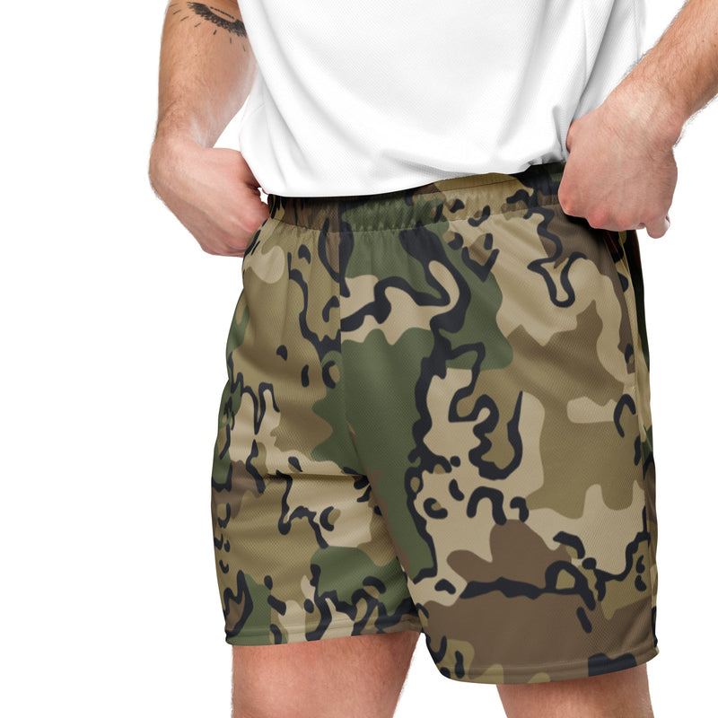 Alaska Chocolate Chip Multi-terrain CAMO Unisex Mesh Shorts