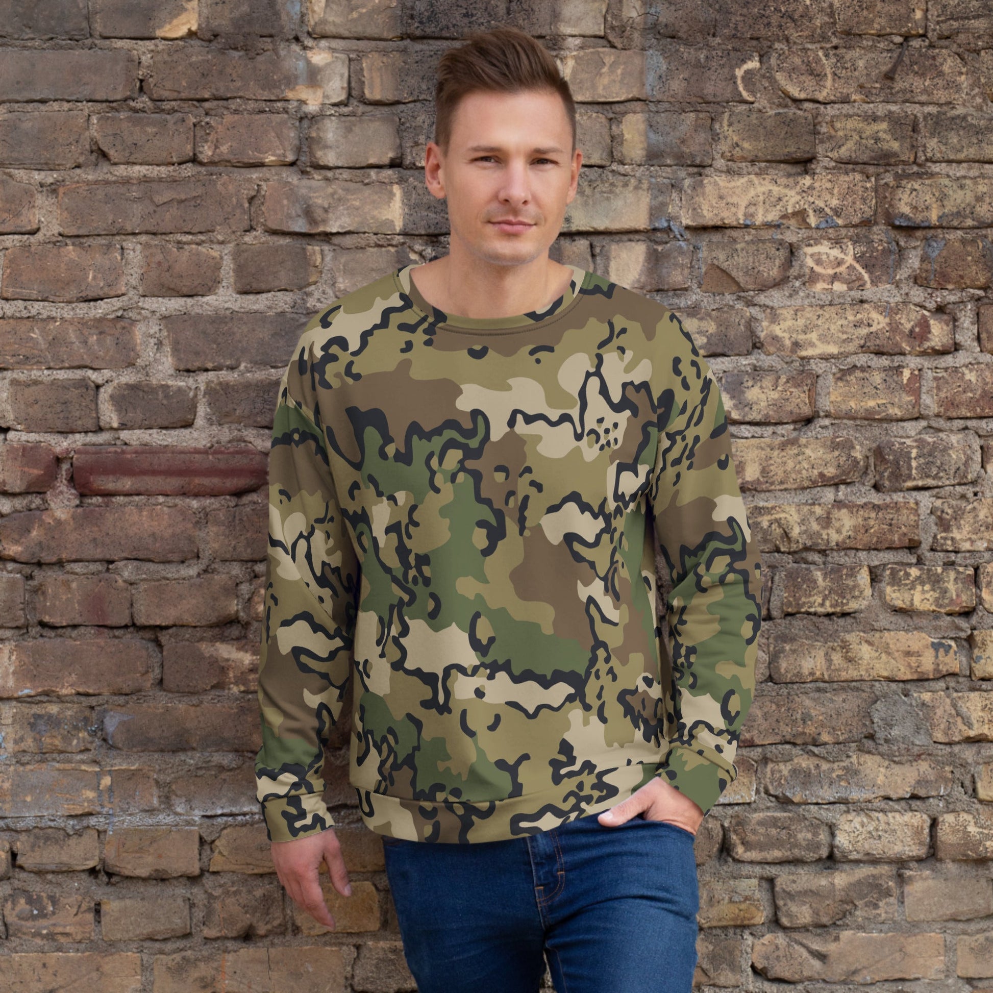 Alaska Chocolate Chip Multi-terrain CAMO Unisex Sweatshirt - 2XS - Sweatshirts