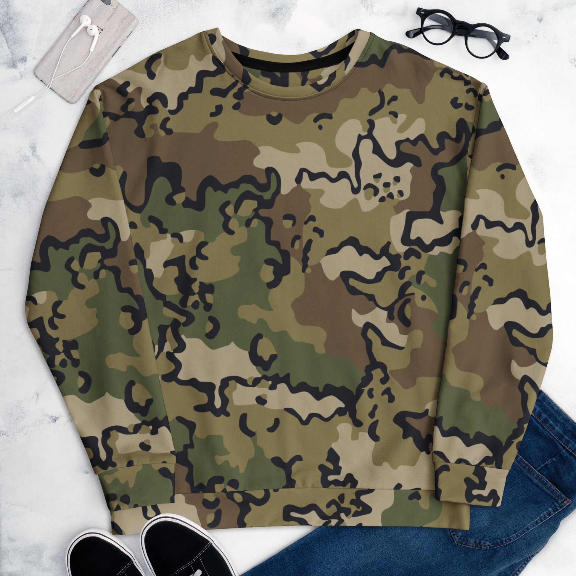 Alaska Chocolate Chip Multi-terrain CAMO Unisex Sweatshirt - Sweatshirts