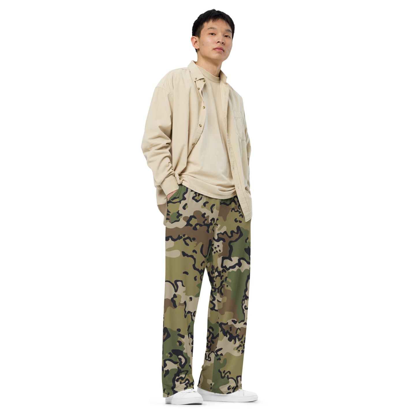 Alaska Chocolate Chip Multi-terrain CAMO unisex wide-leg pants - Wide-leg Pants