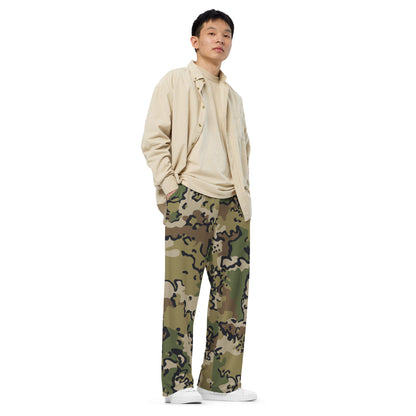 Alaska Chocolate Chip Multi-terrain CAMO unisex wide-leg pants - Wide-leg Pants