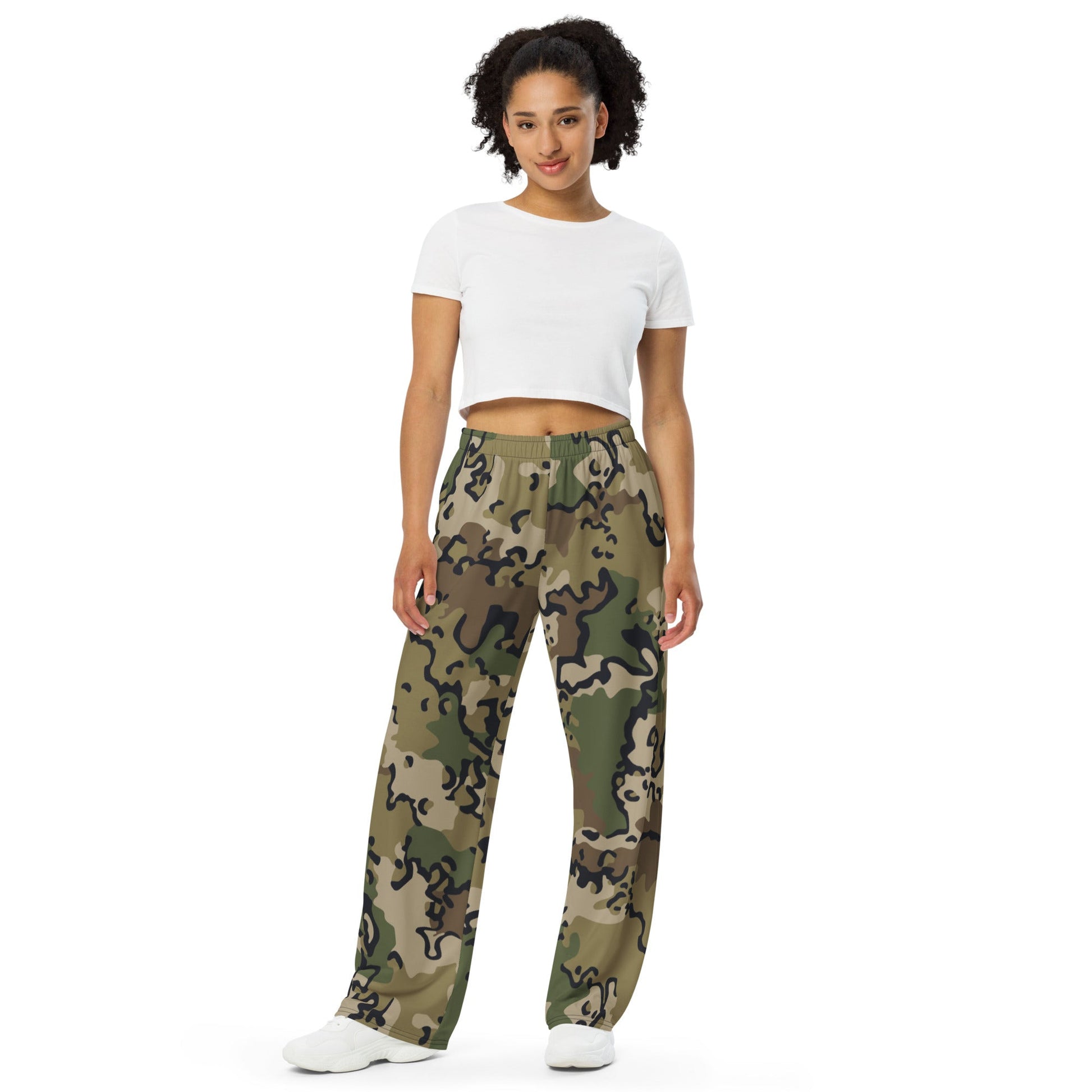 Alaska Chocolate Chip Multi-terrain CAMO unisex wide-leg pants - Wide-leg Pants