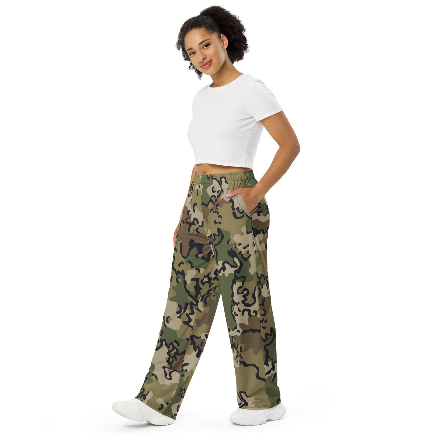 Alaska Chocolate Chip Multi-terrain CAMO unisex wide-leg pants - Wide-leg Pants