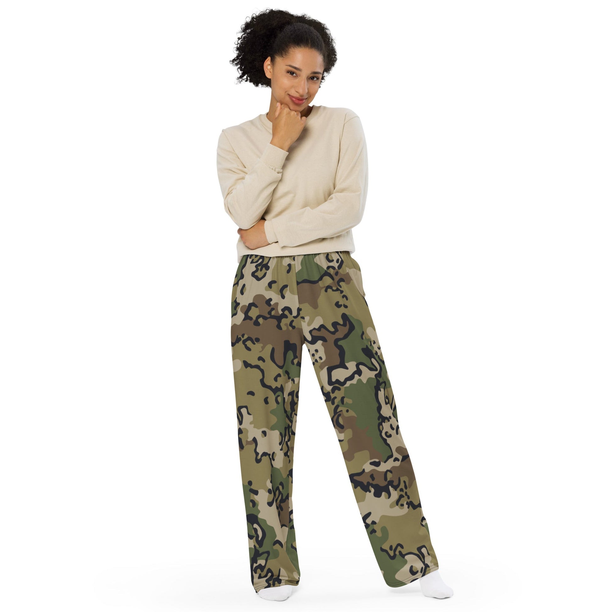 Alaska Chocolate Chip Multi-terrain CAMO unisex wide-leg pants - Wide-leg Pants