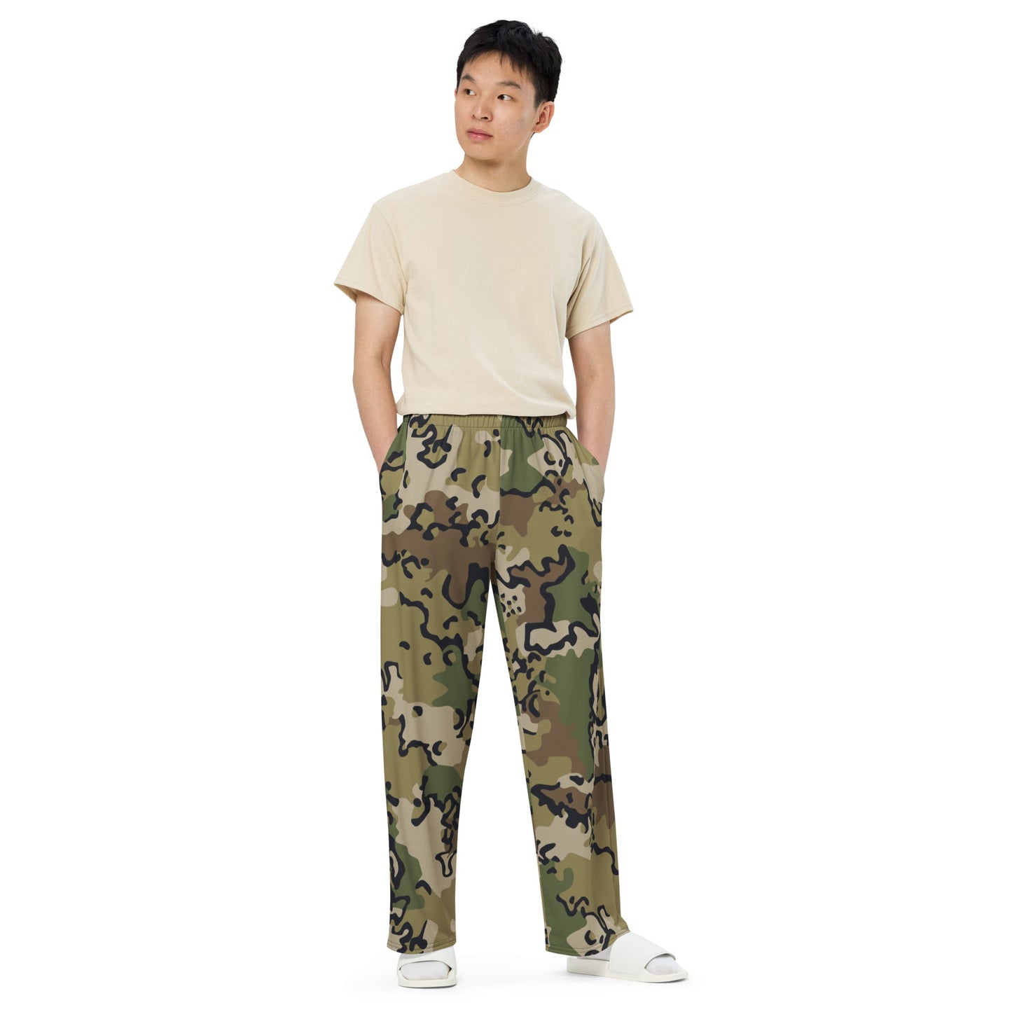 Alaska Chocolate Chip Multi-terrain CAMO unisex wide-leg pants - Wide-leg Pants