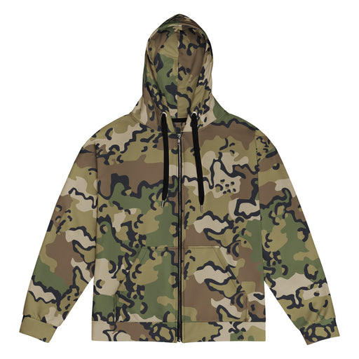 Alaska Chocolate Chip Multi-terrain CAMO Unisex Zip Hoodie - 2XS