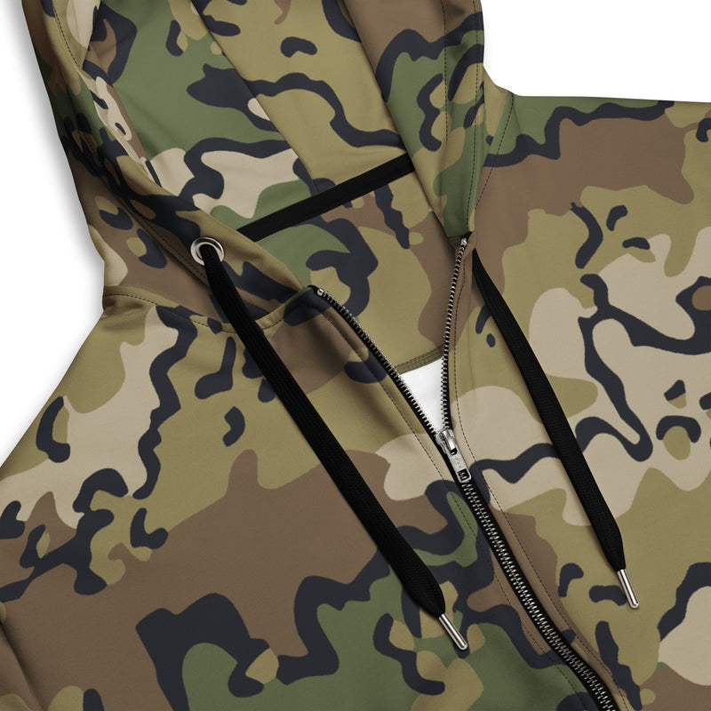 Alaska Chocolate Chip Multi-terrain CAMO Unisex Zip Hoodie