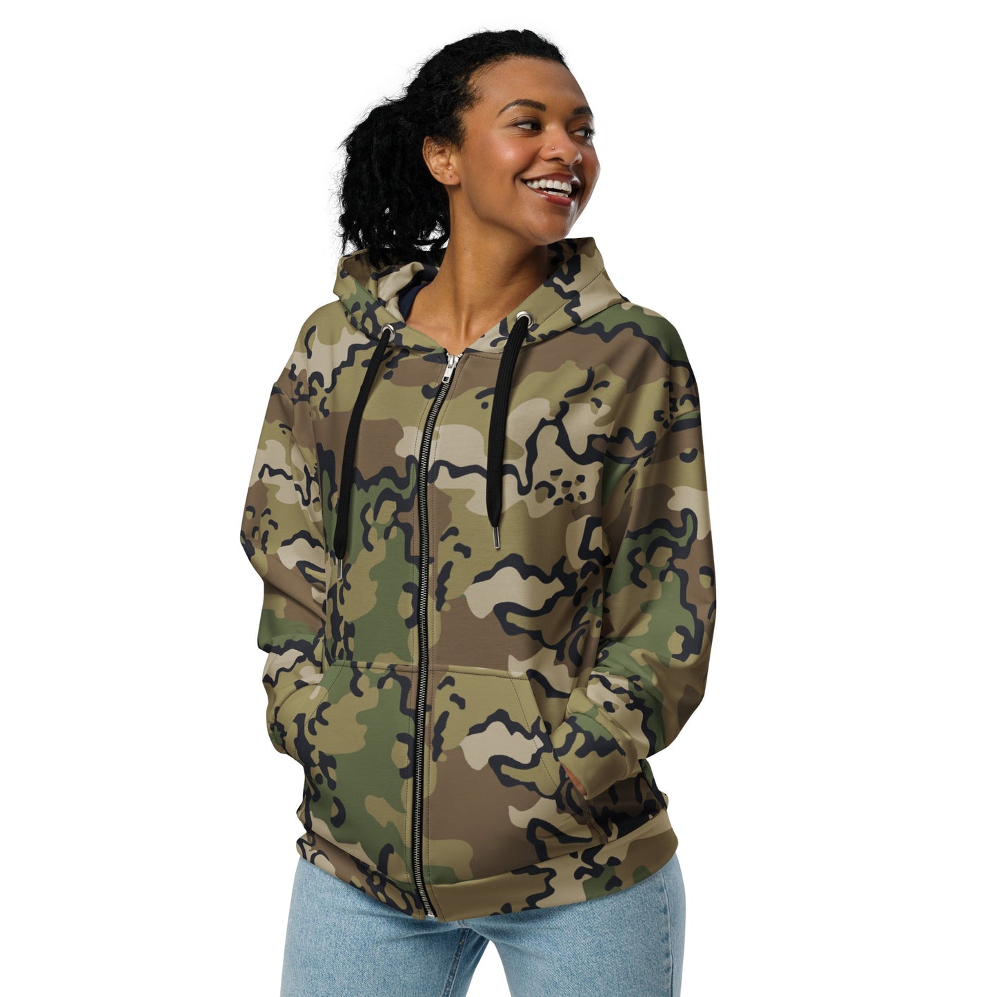 Alaska Chocolate Chip Multi-terrain CAMO Unisex zip hoodie - Zip Hoodies