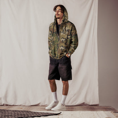 Alaska Chocolate Chip Multi-terrain CAMO Unisex zip hoodie - Zip Hoodies