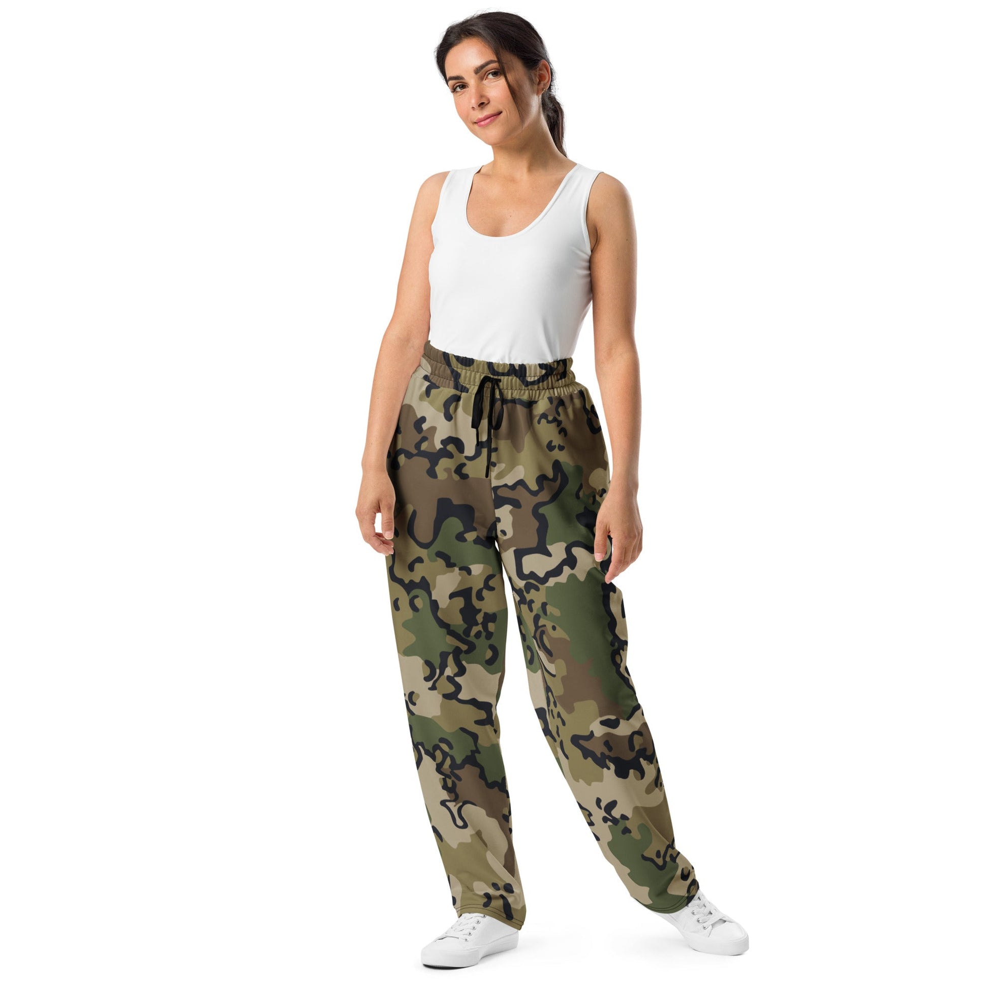 Alaska Chocolate Chip Multi-terrain CAMO Wide-leg joggers - Joggers