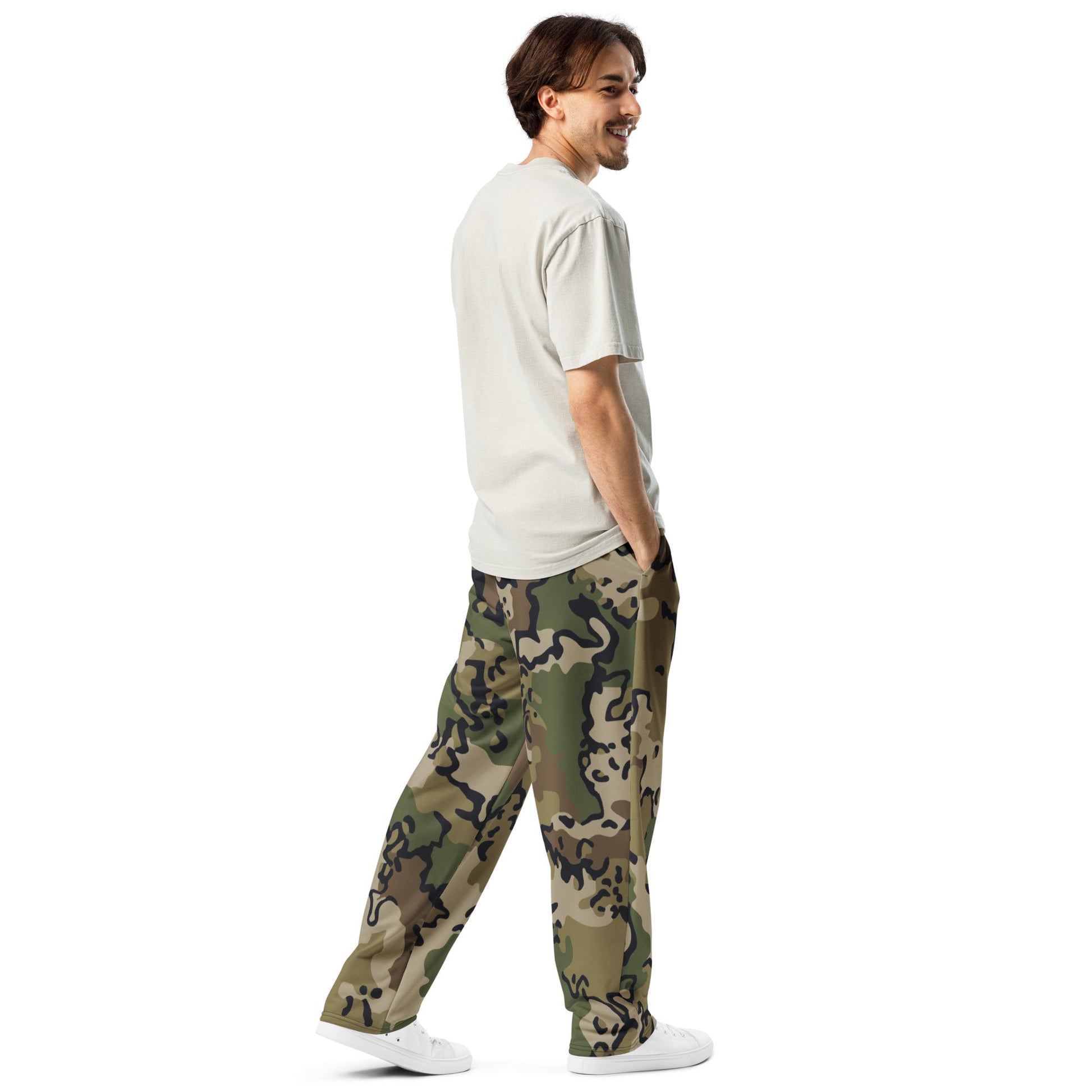 Alaska Chocolate Chip Multi-terrain CAMO Wide-leg joggers - Joggers