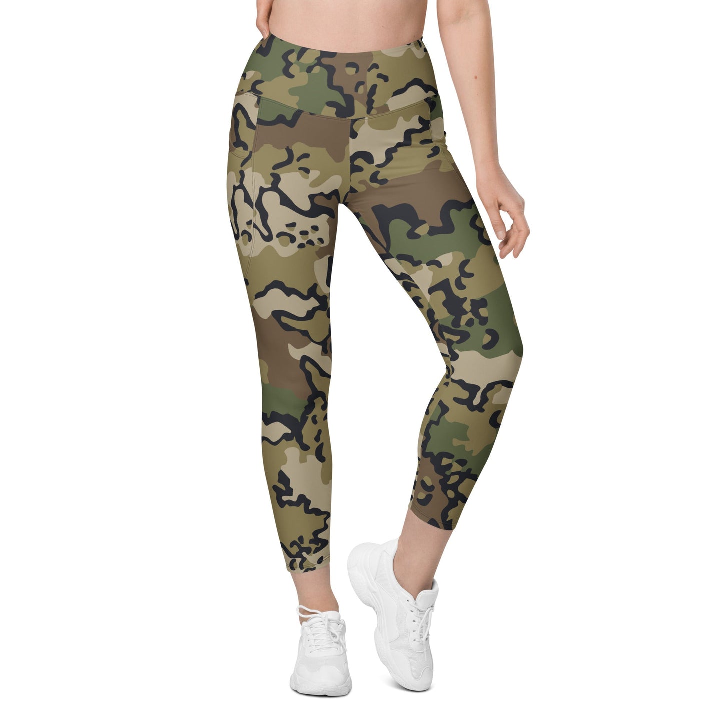 Alaska Chocolate Chip Multi-terrain CAMO Womens Leggings with Pockets