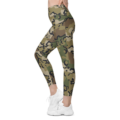 Alaska Chocolate Chip Multi-terrain CAMO Womens Leggings with Pockets